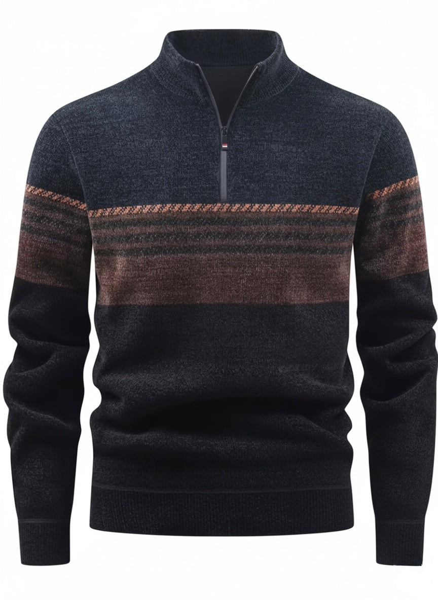 Mathis | Pull en maille d’hiver pour homme avec col zippé