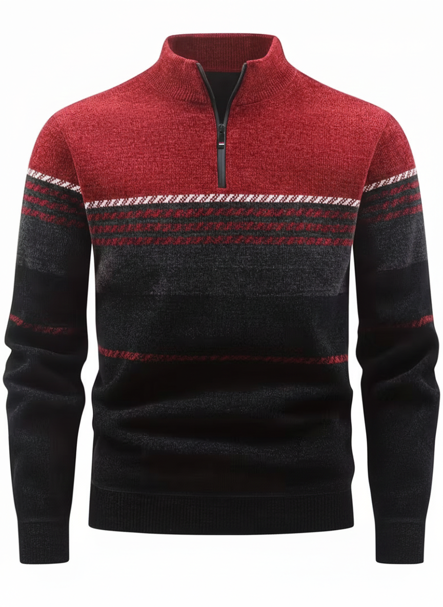 Mathis | Pull en maille d’hiver pour homme avec col zippé