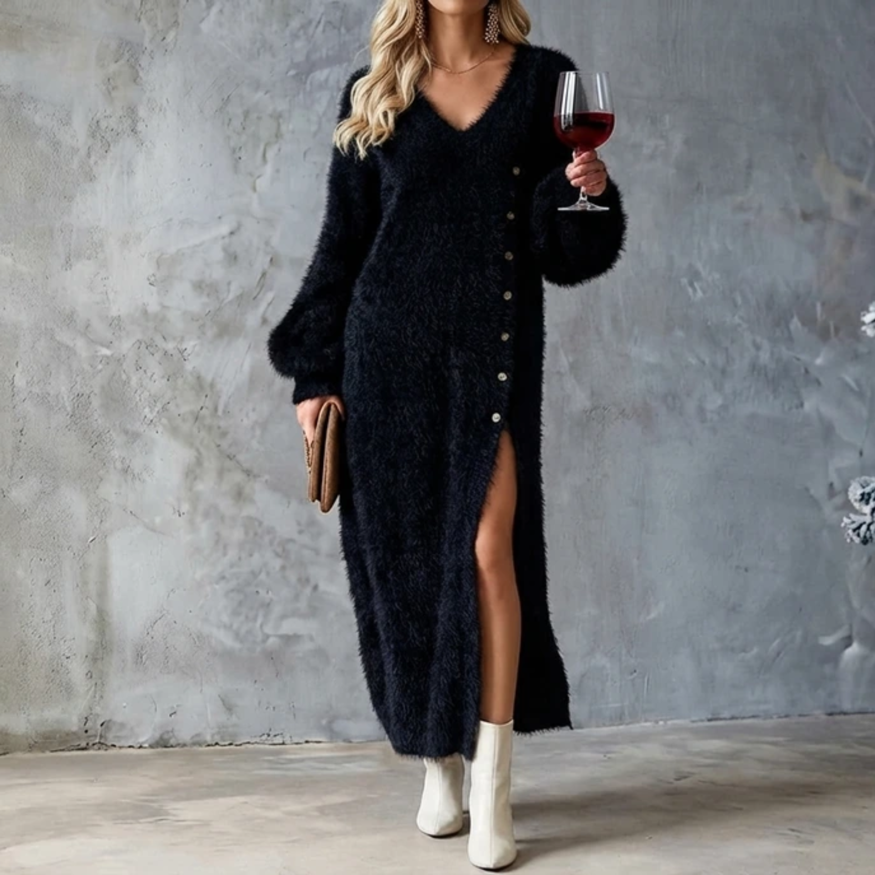 Élodie | Robe Lounge Festive d’Hiver